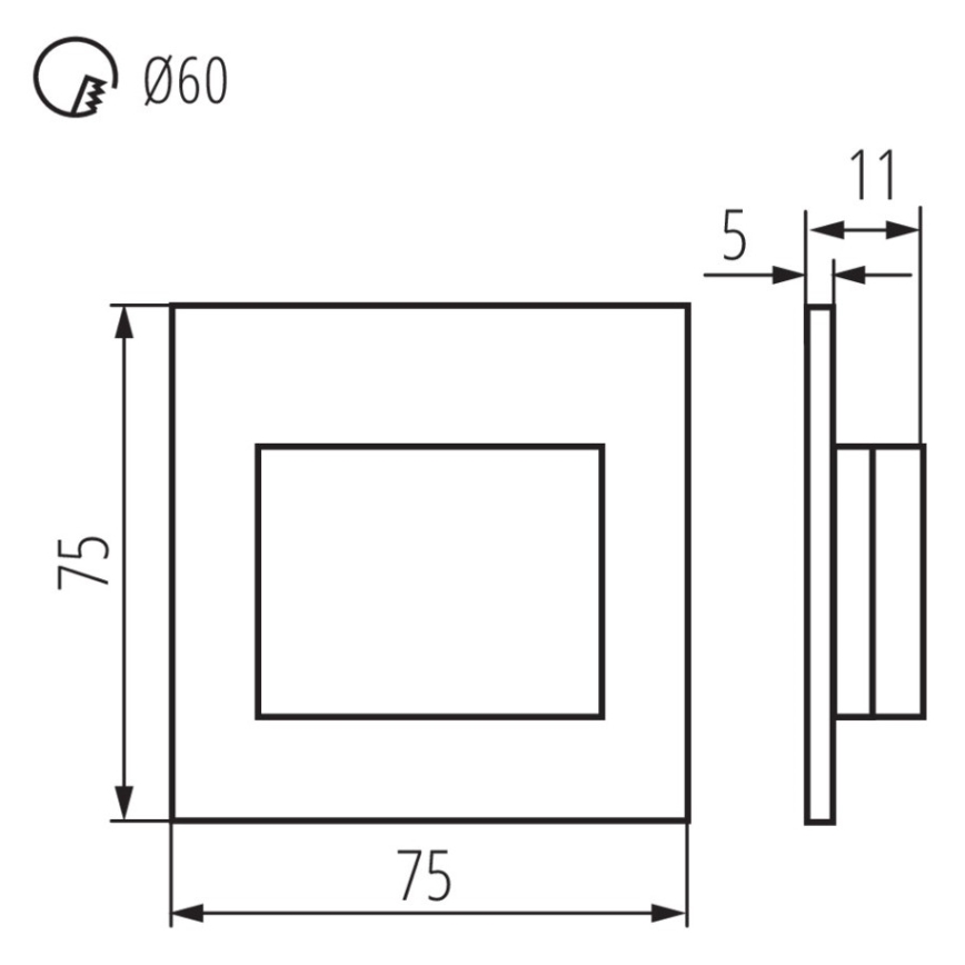 Iluminación LED para escaleras ERINUS LED/1,5W/12V 4000K blanco