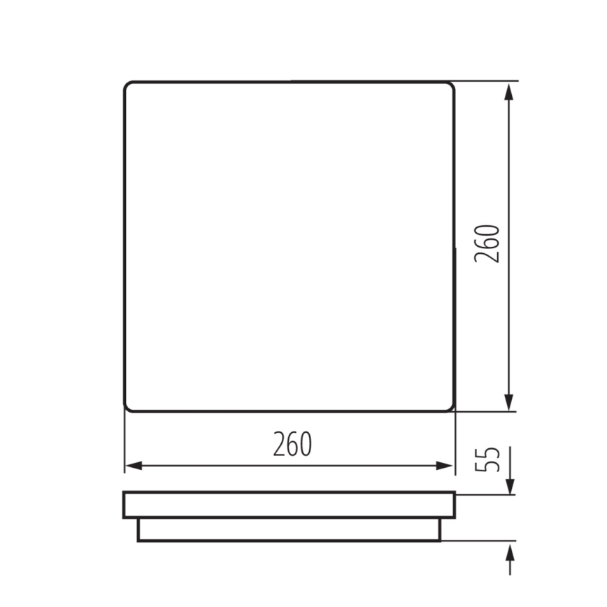 Plafón LED de exterior con sensor BENO LED/24W/230V 4000K blanco IP54