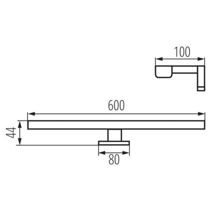 Iluminación LED para espejos de baño ASTIM LED/12W/230V IP44 negro