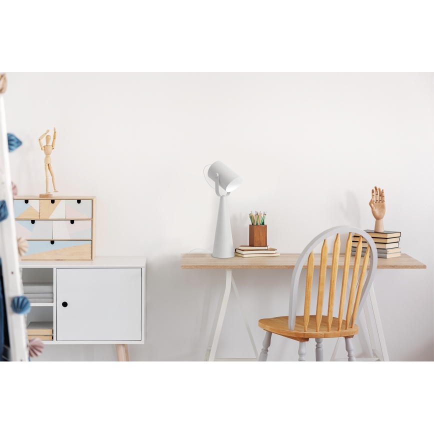 Lámpara de mesa LARATA 1xE27/5W/230V blanca