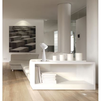 Lámpara de mesa LARATA 1xE27/5W/230V blanca