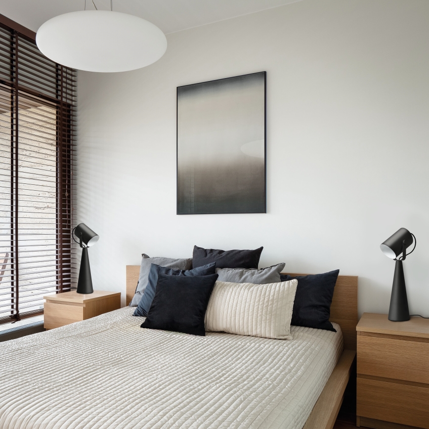 Lámpara de mesa LARATA 1xE27/5W/230V negra