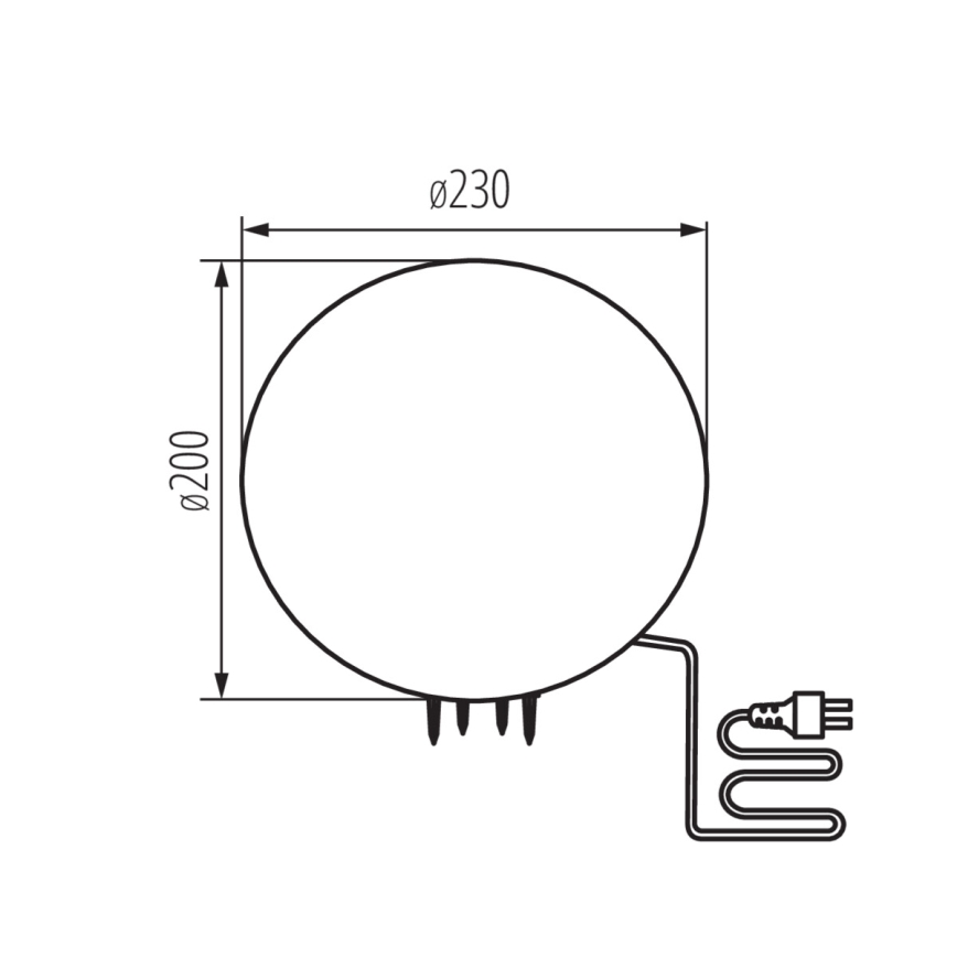 Lámpara exterior STONO 1xE27/15W/230V, diámetro 23 cm, IP65