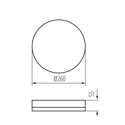 Plafón LED técnico IPER LED/26W/230V IK10 IP65 redondeado blanco