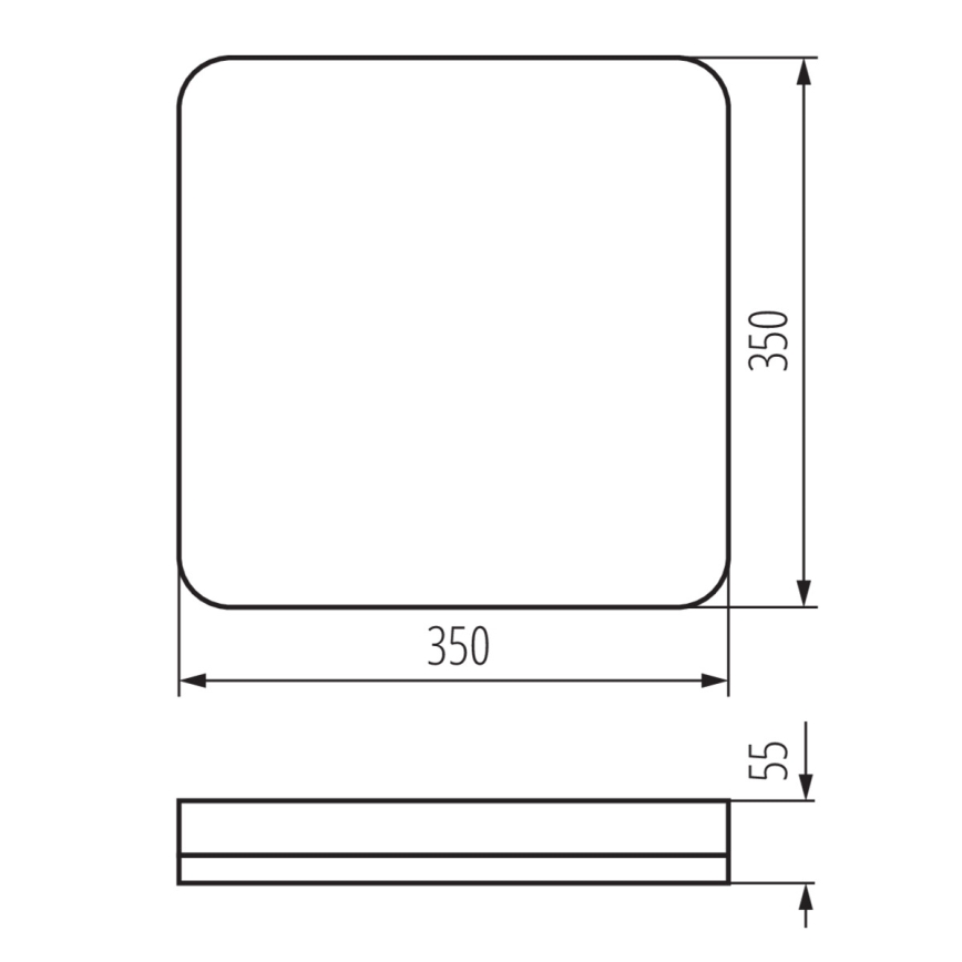 Plafón LED técnico con sensor de movimiento IPER LED/35W/230V IK10 IP65 cuadrado blanco