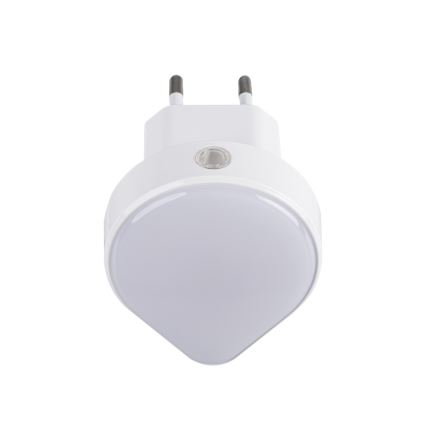 Kanlux 37396 - Luz de orientación LED regulable con sensor crepuscular para enchufe ULOV LED/0,5W/230V blanco