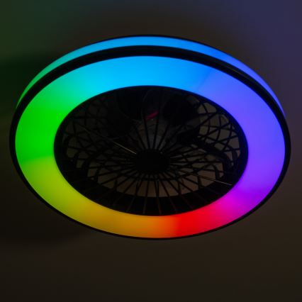 LED RGBW Plafón regulable con ventilador PLAVE LED/48W/230V 3000/4000/6500K + control remoto