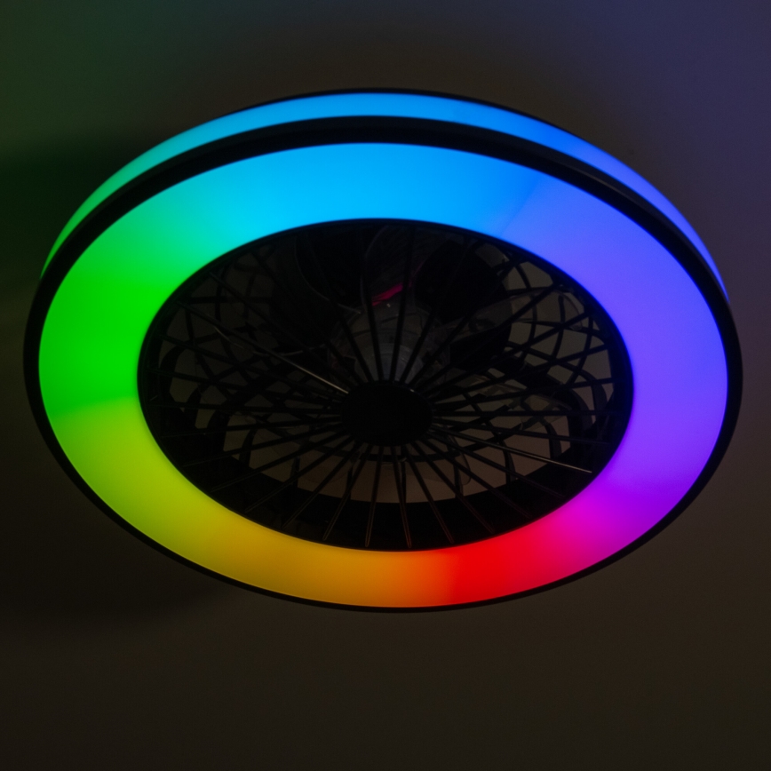 LED RGBW Plafón regulable con ventilador PLAVE LED/48W/230V 3000/4000/6500K + control remoto