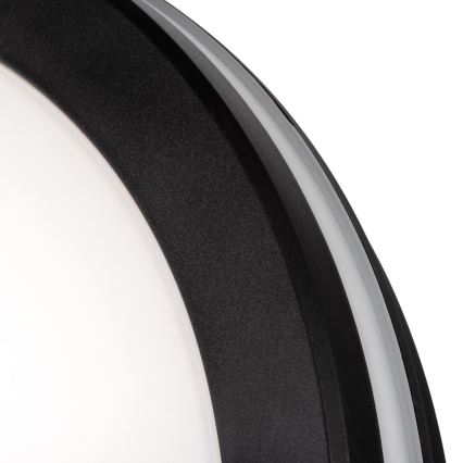 Plafón LED de exterior BENO ECO LED/12W/230V 3000/4000/6500K diá. 20 cm IP65 negro