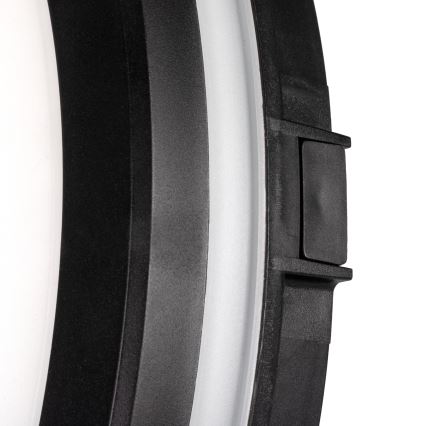 Plafón LED de exterior BENO ECO LED/12W/230V 3000/4000/6500K diá. 20 cm IP65 negro