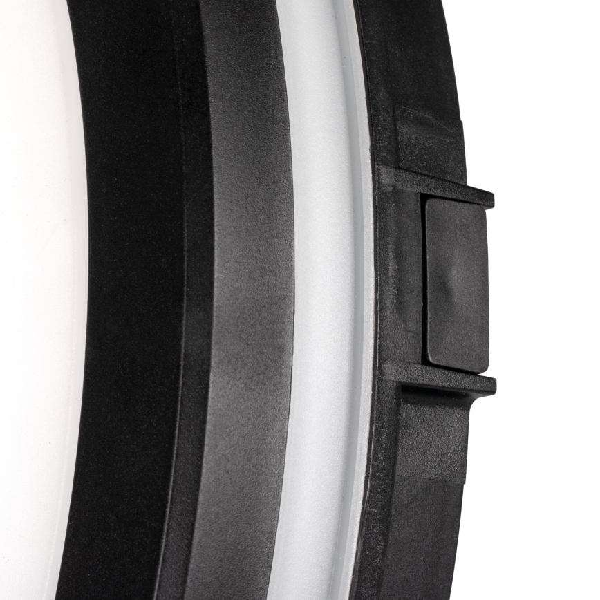 Plafón LED de exterior BENO ECO LED/12W/230V 3000/4000/6500K diá. 20 cm IP65 negro