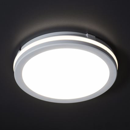 Plafón LED de exterior BENO ECO LED/30W/230V 3000/4000/6500K diá. 30 cm IP65 blanco