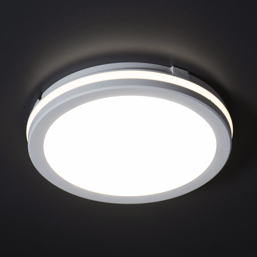Plafón LED de exterior BENO ECO LED/30W/230V 3000/4000/6500K diá. 30 cm IP65 blanco