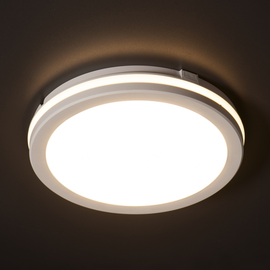 Plafón LED de exterior BENO ECO LED/30W/230V 3000/4000/6500K diá. 30 cm IP65 blanco