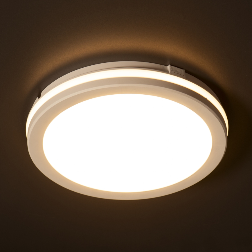 Plafón LED de exterior BENO ECO LED/30W/230V 3000/4000/6500K diá. 30 cm IP65 blanco