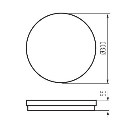Plafón LED de exterior BENO ECO LED/30W/230V 3000/4000/6500K diá. 30 cm IP65 blanco