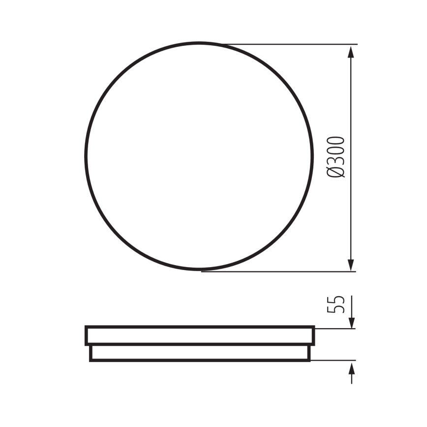 Plafón LED de exterior BENO ECO LED/30W/230V 3000/4000/6500K diá. 30 cm IP65 blanco