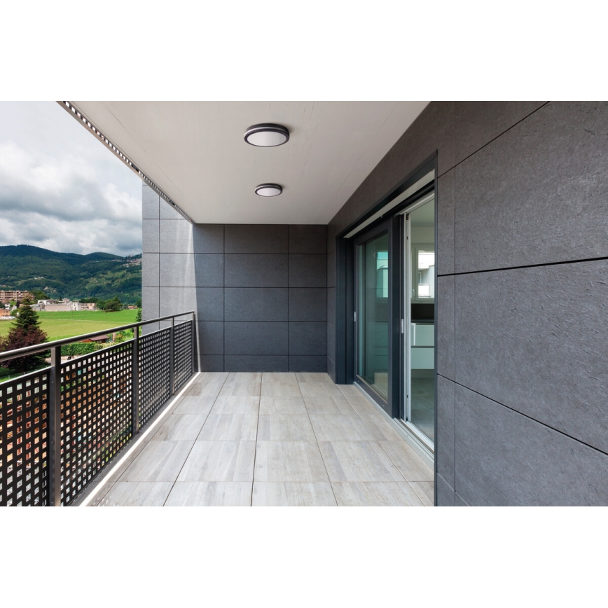 Plafón LED de exterior BENO LED/12/18W/230V 3000/3500/4000K IP65 antracita redondeado