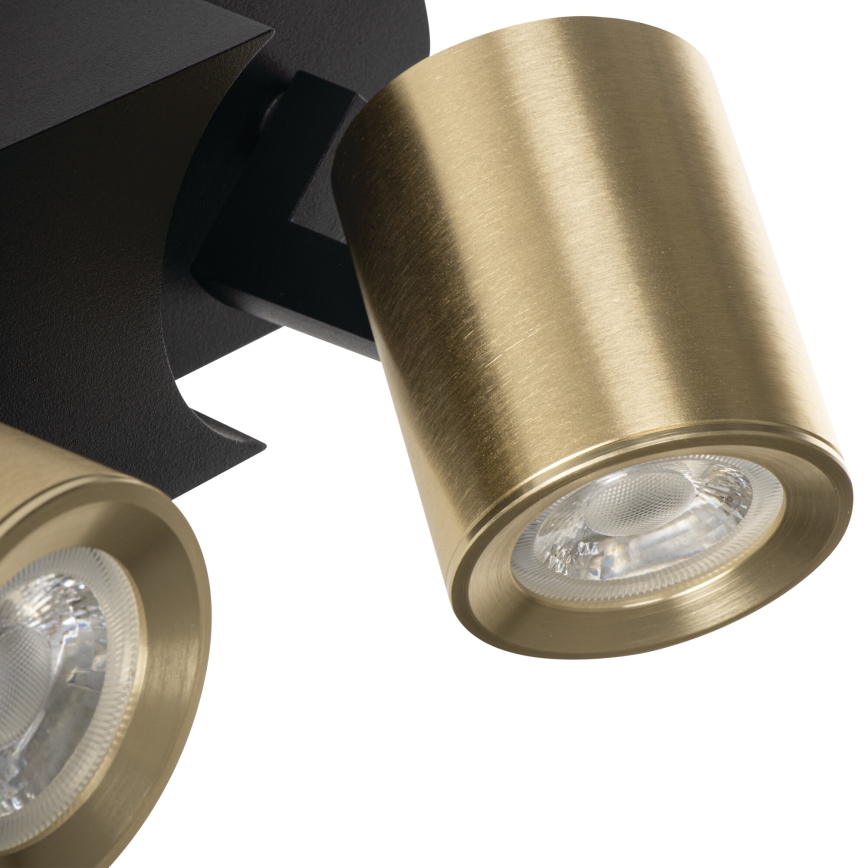 Foco LAURIN 2xGU10/10W/230V latón/negro