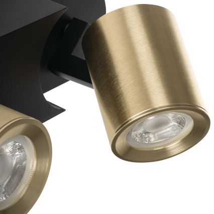 Foco LAURIN 3xGU10/10W/230V latón/negro