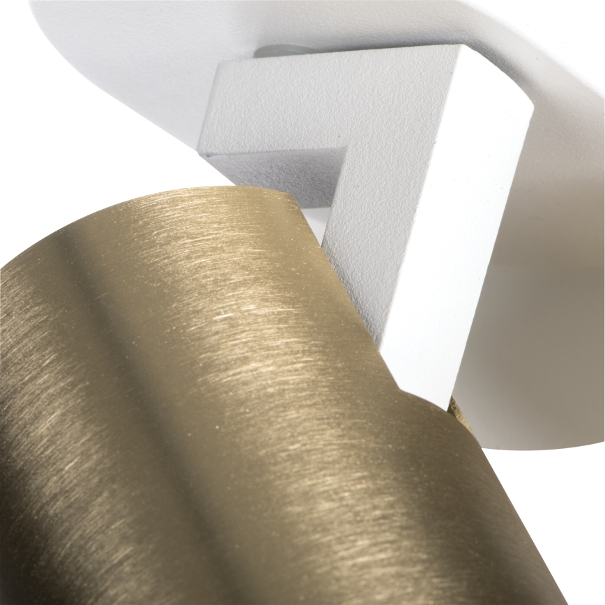 Foco de pared LAURIN 1xGU10/10W/230V latón/blanco