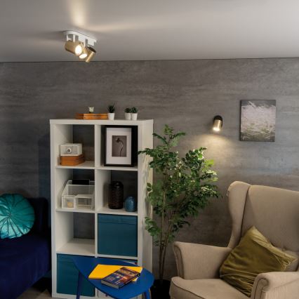Foco LAURIN 3xGU10/10W/230V latón/blanco