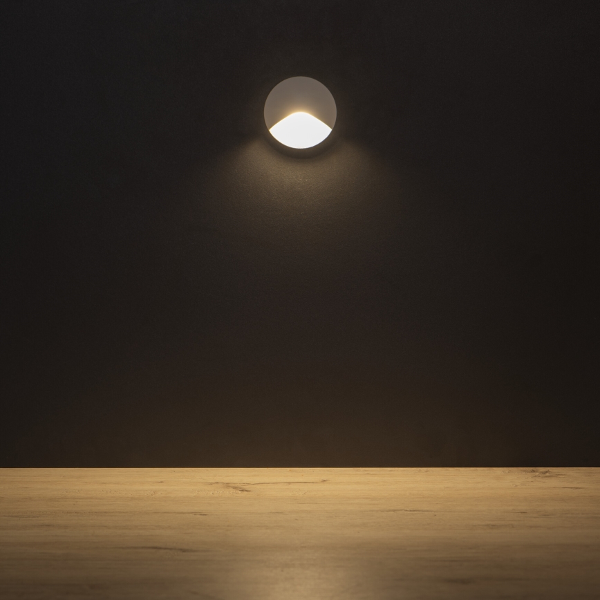 Luminaria LED para escalera EXIN LED/2,5W/230V 3000K IP65 blanca redonda