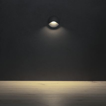 Lámpara LED para escalera EXIN LED/2,5W/230V 4000K IP65 antracita redonda