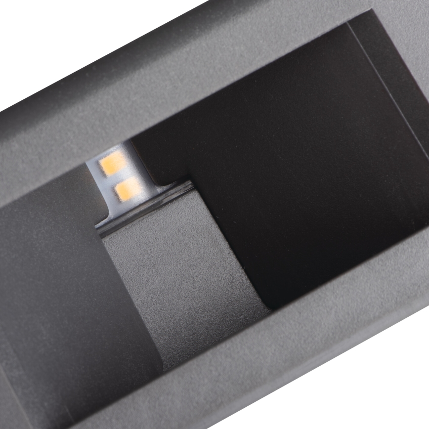 Aplique LED de pared para exterior REFAZI, 6W, 230V, IP54, antracita