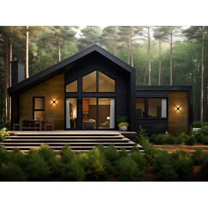 Aplique LED de pared para exterior REFAZI, 6W, 230V, IP54, negro