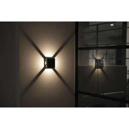 Aplique LED de pared para exterior REFAZI, 6W, 230V, IP54, negro
