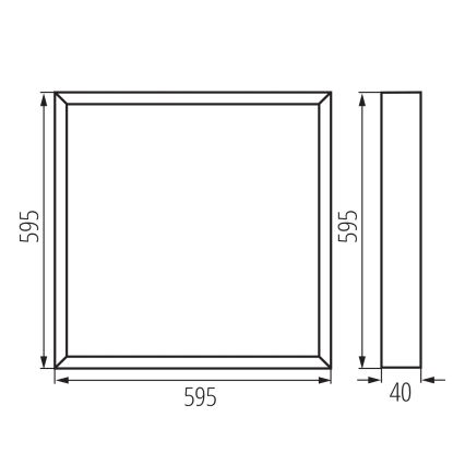 Panel LED de superficie BLINGO UAIO LED/40W/230V 3000/4000/6500K 60x60 cm IRC 90 UGR19
