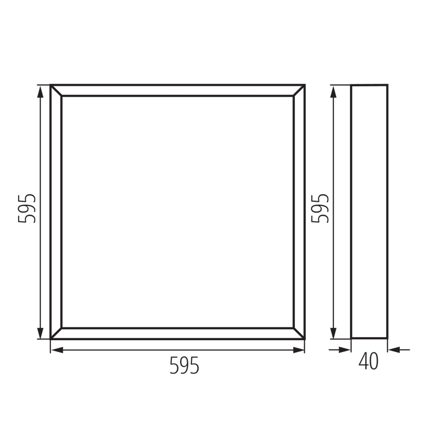 Panel LED de superficie BLINGO UAIO LED/40W/230V 3000/4000/6500K 60x60 cm IRC 90 UGR19