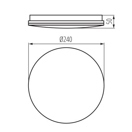 Plafón LED para baño ENELO LED/10W/230V Ø 24 cm IP44