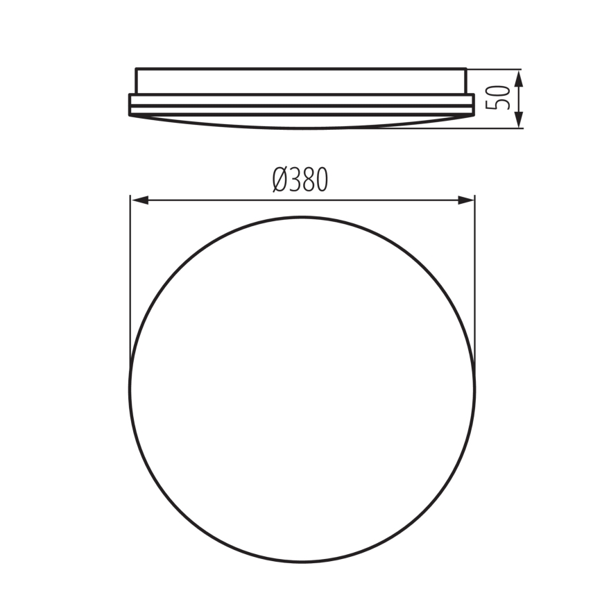 Plafón de techo LED para baño ENELO, 24W/230V, Ø 38 cm, IP44