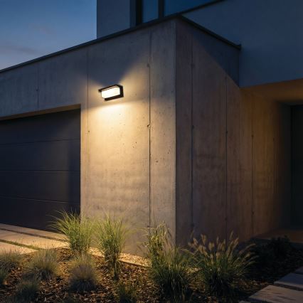 Aplique de pared exterior LED LERTO LED/12W/230V IP54 negro