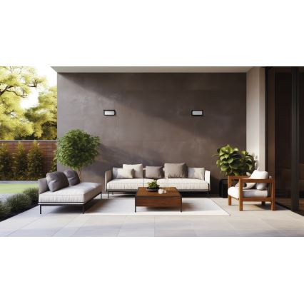 Aplique de pared exterior LED LERTO LED/12W/230V IP54 negro