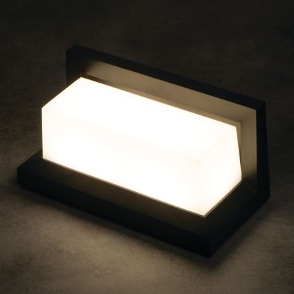 Aplique de pared exterior LED LERTO LED/12W/230V IP54 negro