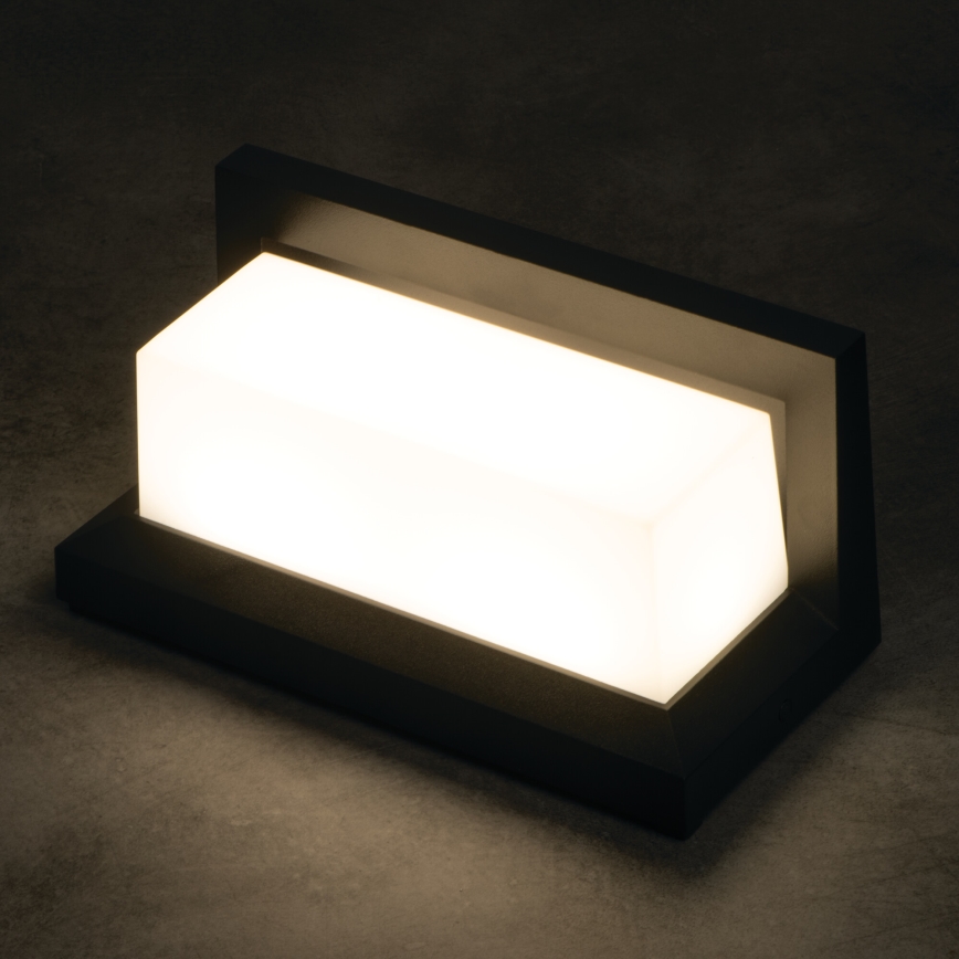 Aplique de pared exterior LED LERTO LED/12W/230V IP54 negro