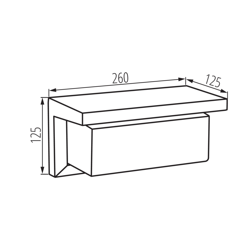Aplique de pared exterior LED LERTO LED/12W/230V IP54 negro