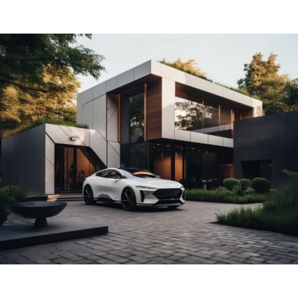 Aplique mural LED para exterior con sensores de movimiento y crepúsculo XERTO LED/20W/230V 3000/4000/6500K IP44 negro