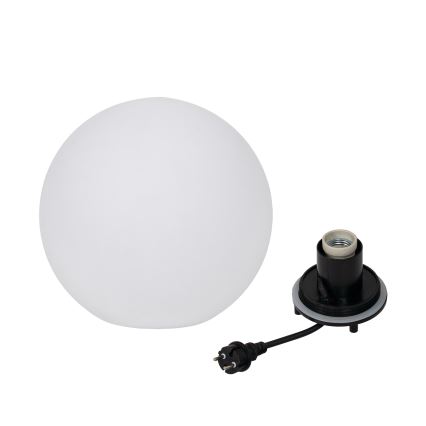 Lámpara exterior STONO 1x E27/20W/230V Ø 30 cm IP65 blanca