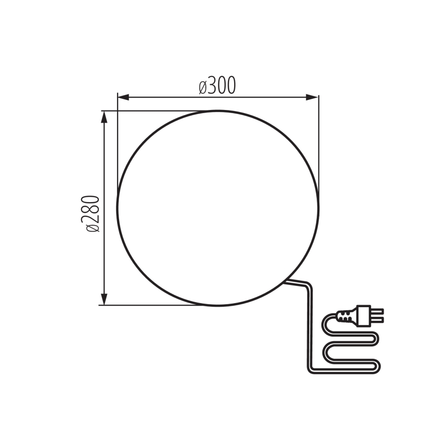 Lámpara exterior STONO 1x E27/20W/230V Ø 30 cm IP65 blanca