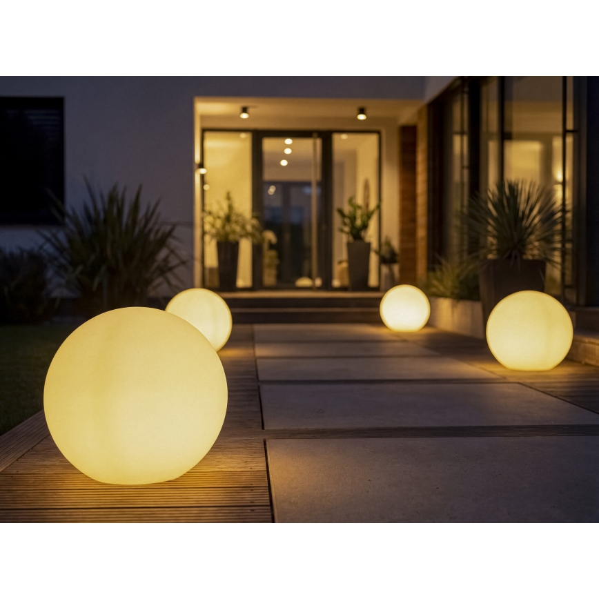 Lámpara de exterior STONO 1x E27/20W/230V diámetro 40 cm IP65 blanca