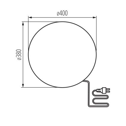 Lámpara de exterior STONO 1x E27/20W/230V diámetro 40 cm IP65 blanca