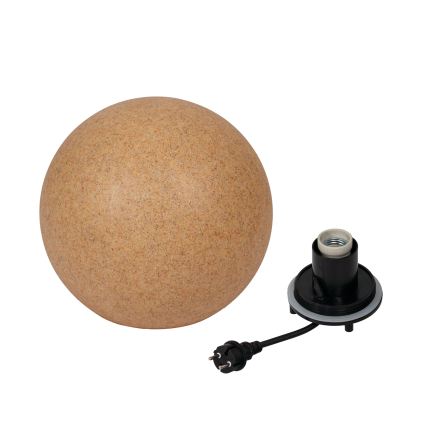 Lámpara de exterior STONO 1xE27/20W/230V Ø 30 cm IP65 beige