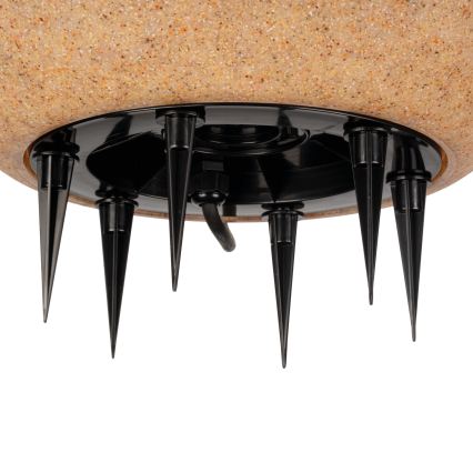 Lámpara de exterior STONO 1x E27/20W/230V, diámetro 50 cm, IP65, beige