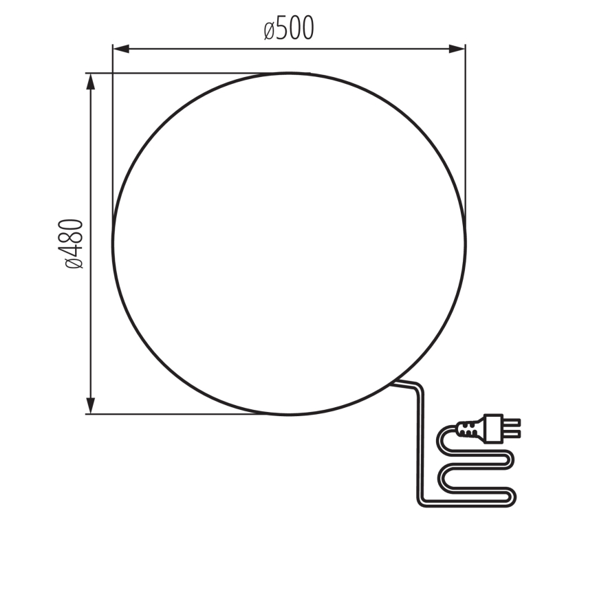 Lámpara de exterior STONO 1x E27/20W/230V, diámetro 50 cm, IP65, beige