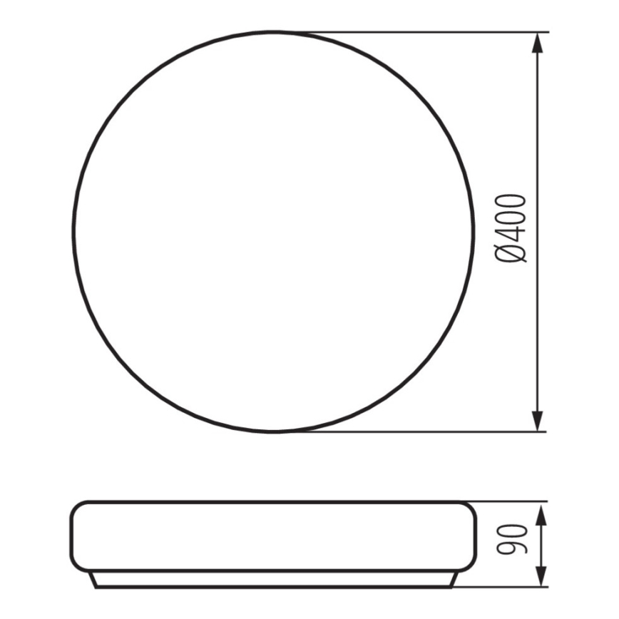 Plafón de baño PERAZ 2xE27/15W/230V diámetro 40 cm IP44