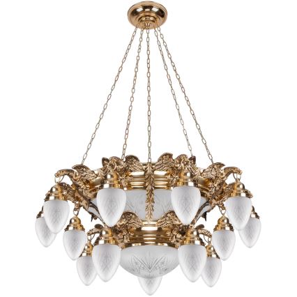 Kemar OW150 - Lámpara araña OURO EAGLE 15xE27/60W/230V + 6xE27/100W/230V